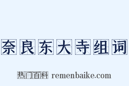 奈良东大寺组词是什么意思的图片